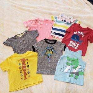 7 Baby boy short sleeve shirts bundle
